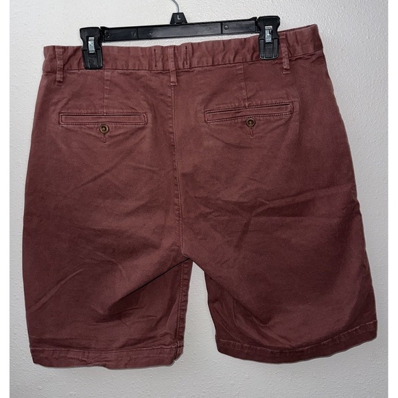 Paige Thompson Chino Shorts Red Burgundy Size 33 Casual Cotton Classic Preppy - Picture 1 of 7